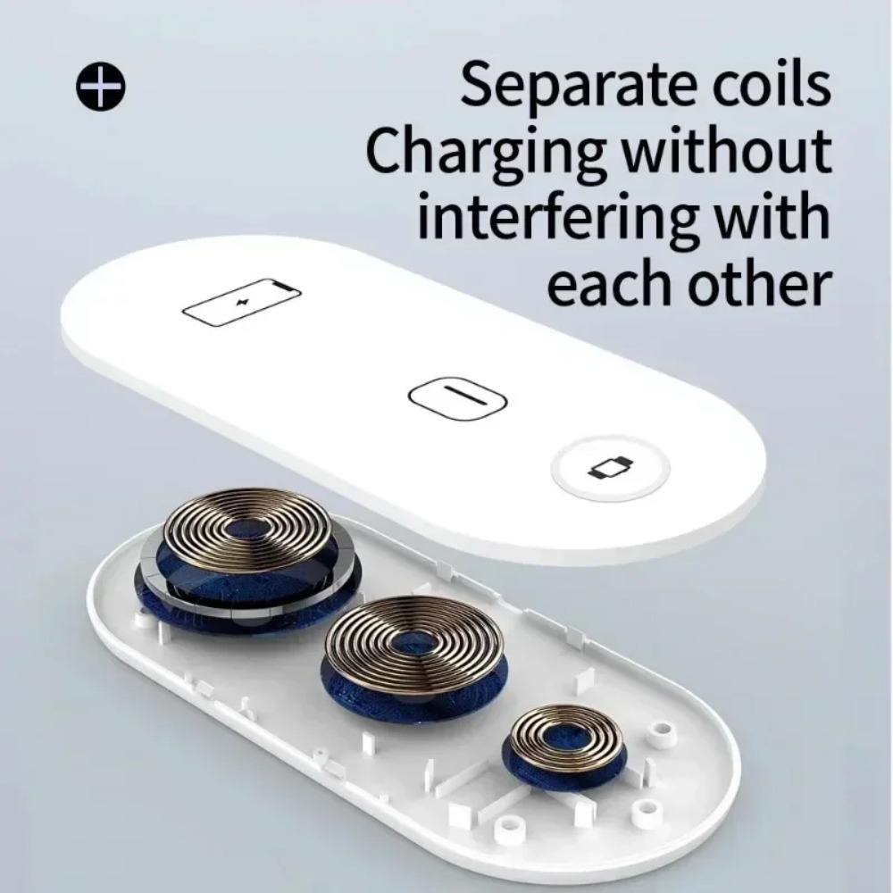 Wireless Charger Watch - Base di ricarica wireless 3-in-1, stazione